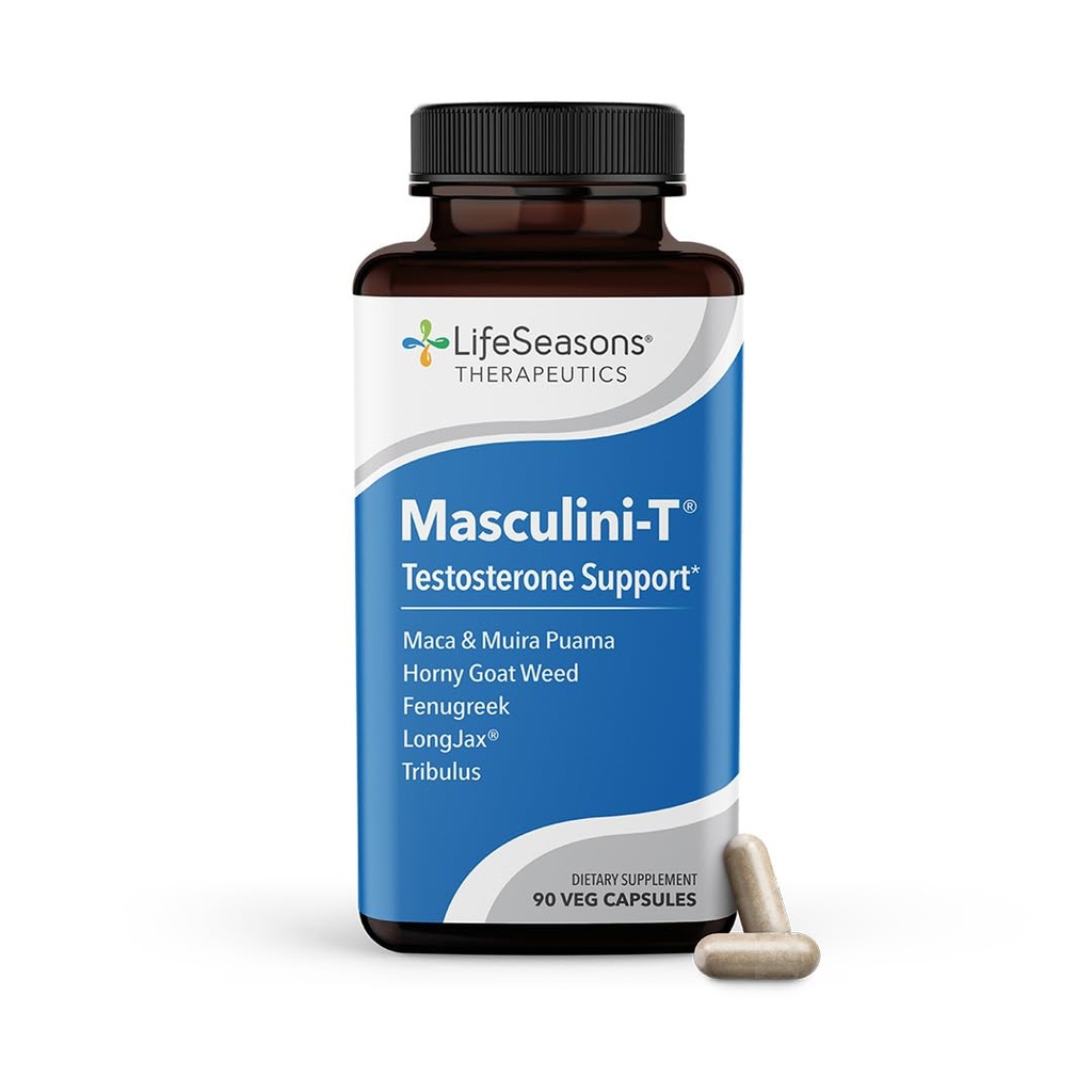 LifeSeasons Masculini-T - συμπλήρωμα υποστήριξης τεστοστερόνης - Ενισχύει τις διανοητικές & φυσικές πτυχές της σεξουαλικής και αθλητικής απόδοσης - Υποστηρίζει τη φυσιολογική στυτική λειτουργία - Βελτίωση Libido - 90 κάψουλες