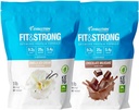 Evolution Advance Nutrition Fit & Strong - Pure Whey Protein Powder με BCAA, Natural Flavor – 2 Λίρες (Vanilla) + Fit & Strong- Pure Whey Protein Powder με BCAA – 2 Λίρες (Chocolate)