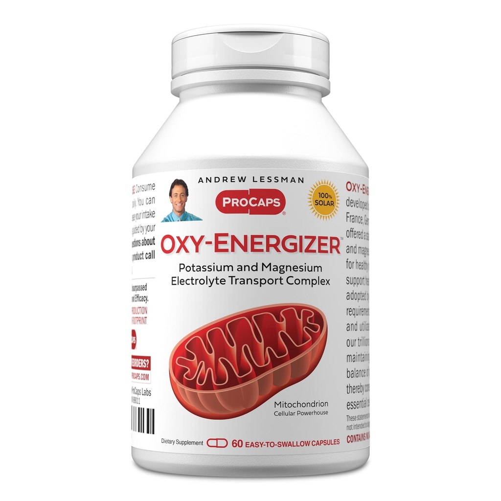 ANDREW LESSMAN Oxy-Energizer 60 κάψουλες - Συνδυασμός δύο ζωτικών ηλεκτρολυτών-Minerals Κάλιο-Μαγνείο Aspartate-Citrate Complex για την υποστήριξη Optimum Cellular Energy Production. Χωρίς πρόσθετα