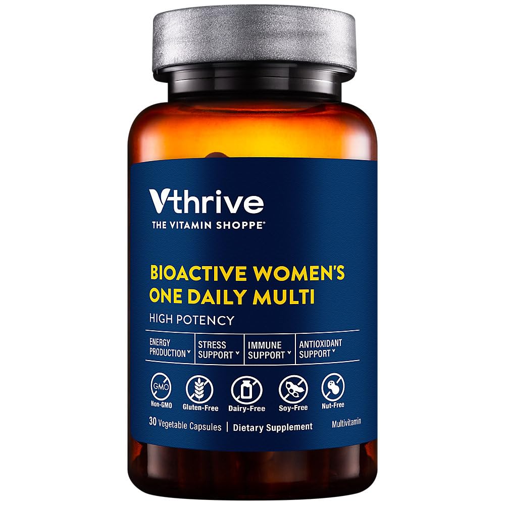 Vthrive Once Daily βιοενεργή πολυβιταμίνη για τις γυναίκες Advanced Formula to Support Healthy Aging, Stress Management, and Convertical Vitality with Essential Nutrients (30 Vegetarian Caps)