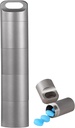 Μικρό Keychain Hill Holder, 304 Ανοξείδωτο χάλυβα Φορητή θήκη χάπι Organizer για το ταξίδι, αδιάβροχο κουτί Pocket Pill Pill Container Medicine για Purse Men (Large Pocket Pill Case)