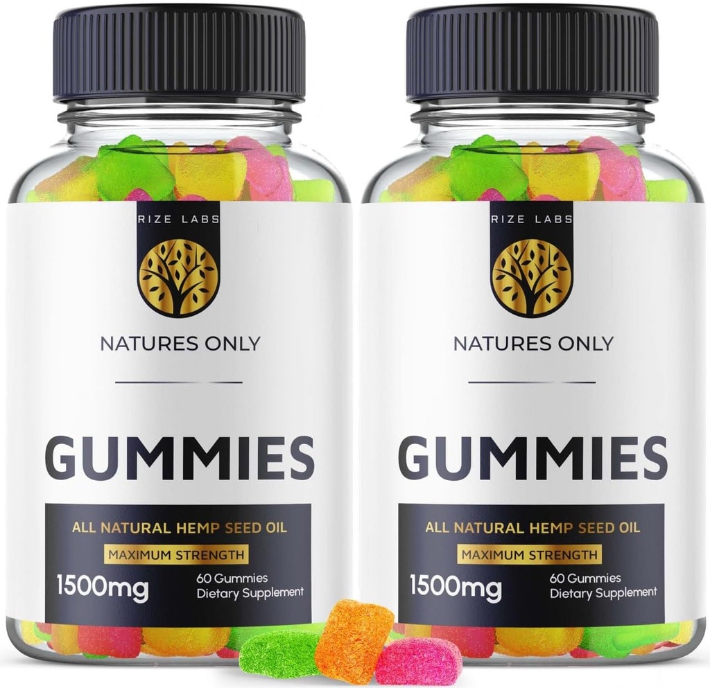 rize labs Natures Only Gummies, Advanced Formula Supplement, Natures only to Reserve Focus and Clarity, Natures only to Boost Daily Mood, NaturesOnly Reviews (120 Gummies) (Συσκευή των 2)