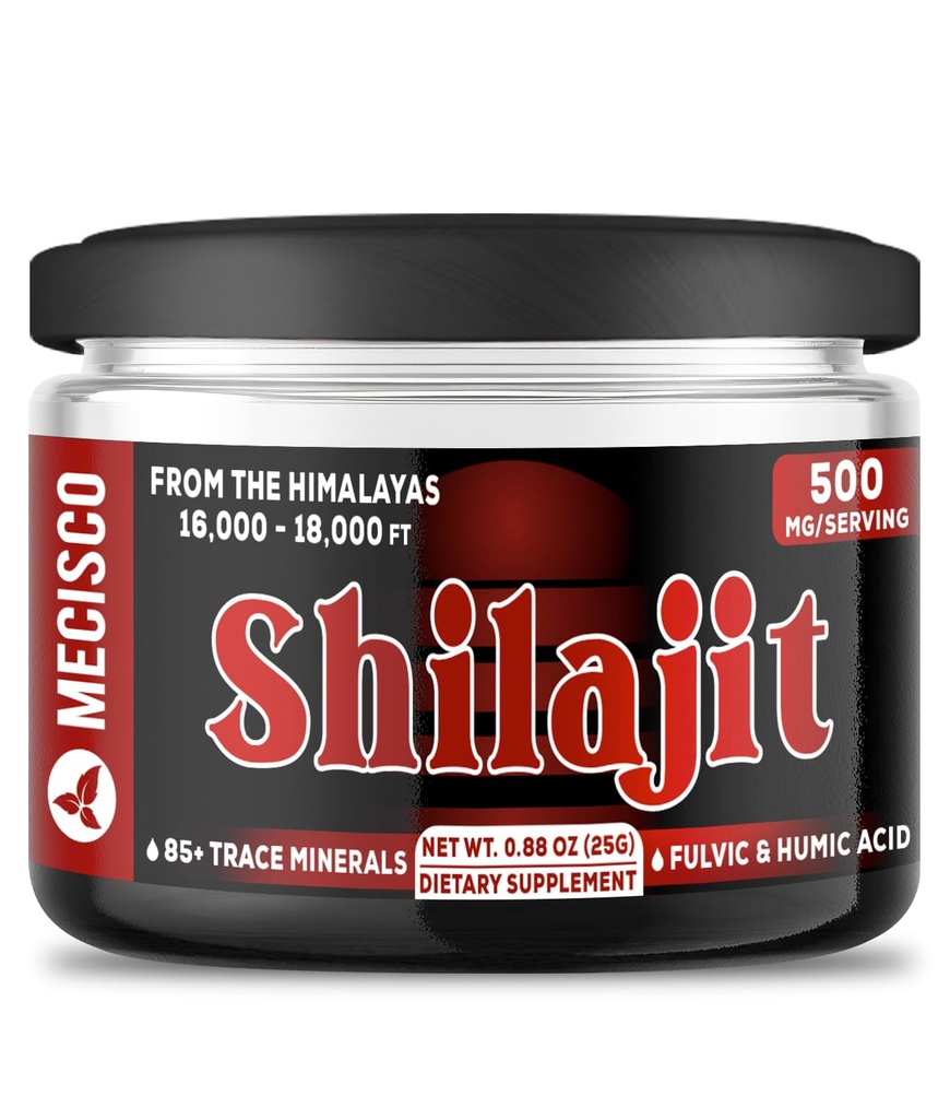 25g Shilajit Καθαρό Βιολογικό Ιμαλαΐων - Shilajit Resin Περιέχει φυσική Fulvic, Humic Acid & 85+ Ιχνηλάτηση Ορυκτών - Υποστήριξη για την παραγωγή ενέργειας, την υγεία του εγκεφάλου, το ανοσοποιητικό σύστημα & ισορροπία σώματος