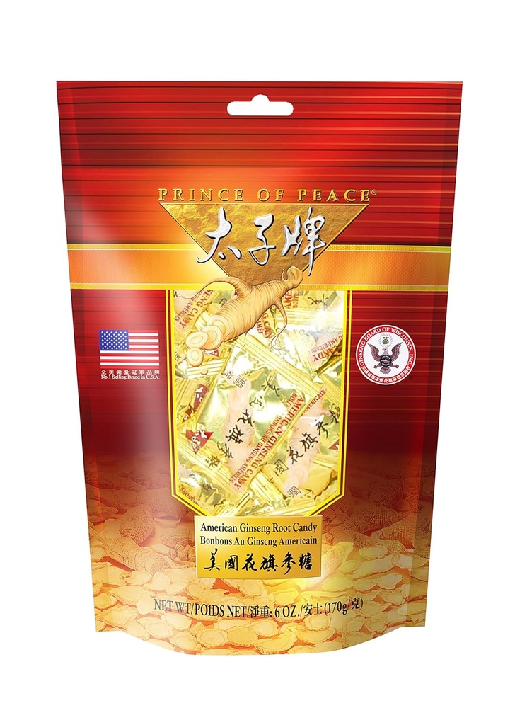 Πρίγκιπας της Ειρήνης American Ginseng Root Candy (6oz)