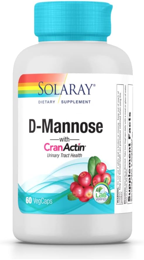 Solaray D- Mannose με CranActin - 60 κάψουλες χορτοφάγων