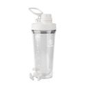 Takeya Protein Shaker - BPA-Free Πλαστικό μπουκάλι shakeer με Leak-Proof Spout Lid - Easy Carry Shaker για Γυμναστήριο & Περισσότερα - Πλυντήριο πιάτων-ασφαλής επαναχρησιμοποιήσιμο shaker με Spout Lid - 24 oz, Cloud White