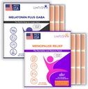 Εμμηνόπαυση Ανακούφιση και μελατονίνη Sleep Patch Bundle - 2 συσκευασίες - Hot Flashs, Night Sweats, Mood Swings Relief Plus Restful Sleep Patches - 30 Day Supply Per Pack (60 Patches) - ΗΠΑ Κατασκευασμένο από το Live To Shine