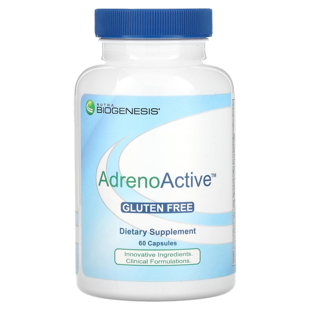 Nutra BioGenesis AdrenoActive - Helps Support Healthy Stress Response - Gluten Free - 60 Capsules