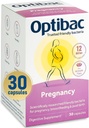 Optibac Probiotics Εγκυμοσύνη - 12 δισεκατομμύρια CFU & FOS Ίνες, Vegan Probiotic συμπλήρωμα για Έγκυες & Θηλασμός γυναίκες, 30 κάψουλες