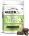 VetPro Advanced Αλλεργία και Itch Υποστήριξη για τα σκυλιά - Υποστηρίζει Εποχικές Αλλεργίες, Ichy Δέρμα, & Ανοσία - Ενισχυμένο με λάδι σολομού, Προβιοτικά & Colostrum για Αλλεργίες, Ανοσολογική Υποστήριξη, & Gut Υγεία