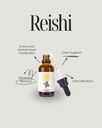 Reishi Mushroom Timcture Supplement - Dual Extracted Fruiting Body to Support Rest & Relaxation - 2 fl oz (60 Services)*