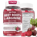 Beet Root Gummies, Beetroot & L-Arginine, Red Beets Supplements w/ Vitamin B1, B2, B3, B5, B6, Folate, B12 for Energy Boost & Circulation Support, Sugar Free Nitric Oxide Gummies, 60 Beet Chews