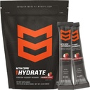 MTN OPS Hydrate Electrolytes Powder Drink Mix, 20 Single Serving On-The-Go Electrolyte Packs με πάνω από 1000mg ηλεκτρολυτών ανά Σερβίρισμα, φράουλα καρύδας