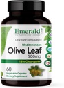 EMERALD LABS Mediterranean Olive Leaf 500mg - Χωρίς γλουτένη, Vegan Olive Leaf Extract - Υποστηρίζει το δέρμα, το ανοσοποιητικό και την καρδιά υγεία - 60 κάψουλες λαχανικών (Μέχρι 60 ημέρες προμήθεια)