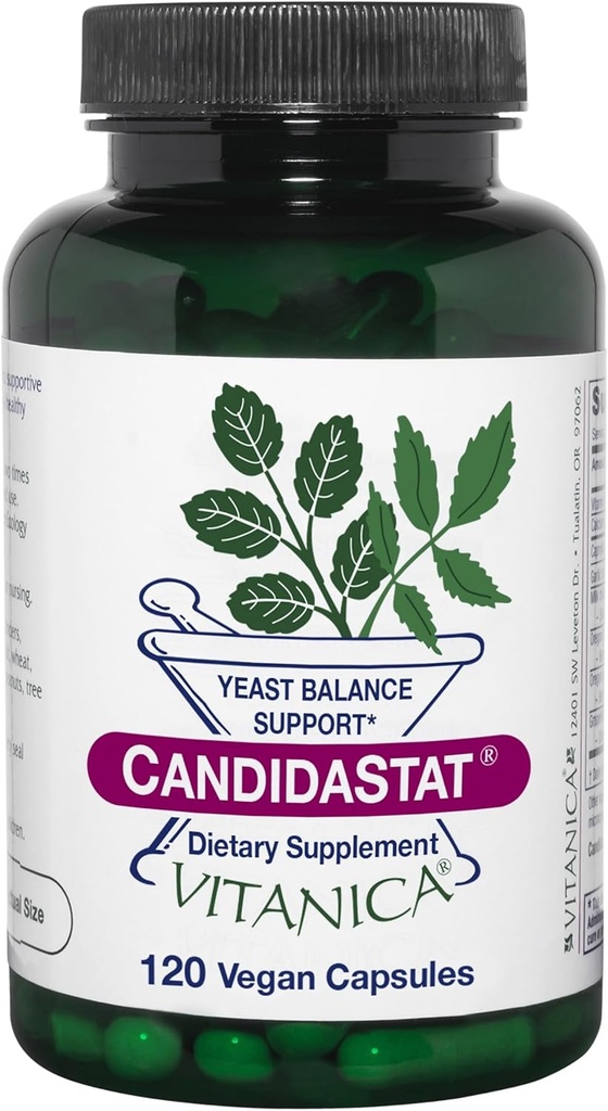 Vitanica Candidastat, συμπλήρωμα ισορροπίας και υποστήριξης, Vegan, 120 κάψουλες