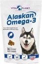 Ζωτικός πλανήτης - Omega-3 της Αλάσκας μαλακά μάσημα για σκύλους, άγριο ιχθυέλαιο Αλάσκας - 30 Hickory Flavored μαλακά μάσημα