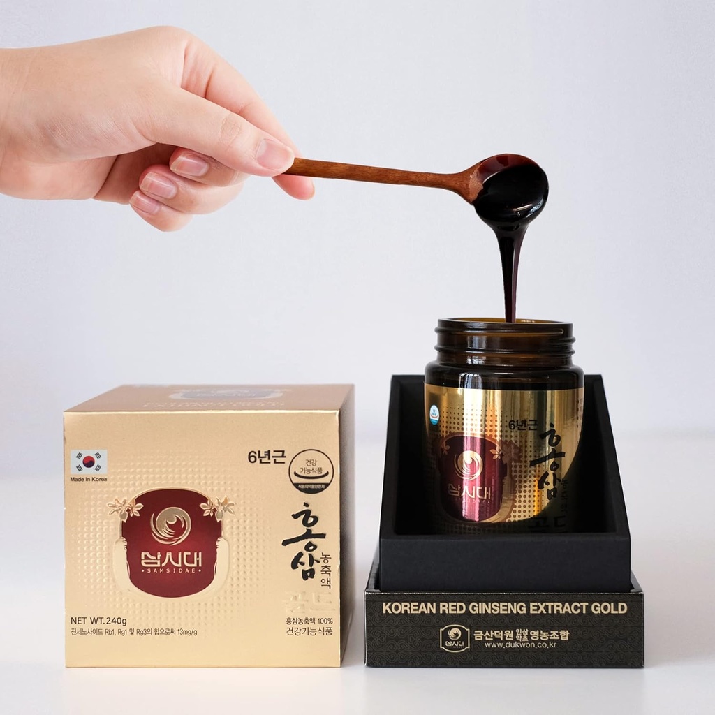 SAMSIDAE Korean Red Ginseng Extract Gold 240g 6 Years (13mg/g), 100% Korean Red Ginseng Extract - Ενίσχυση της ασυλίας και την προώθηση της ενίσχυσης της ασυλίας, ψυχική απόδοση, Stamina, ενεργειακή υγεία