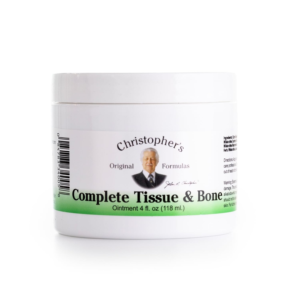 Christopher's Original Formulas Complete Tissue & Bone Ointment, Herbal Topical for Muscle & Joint Support, 4 fl oz