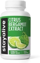 STAY ALIVE Citrus Bergamot Capsules 1000mg, 30:1 Super Extract with 50% Polyphenolic Flavanones, 120 Pills, Citrus Bioflavonoids Natural Heart Health Supplements for Women & Men | Non-GMO, Gluten-Free