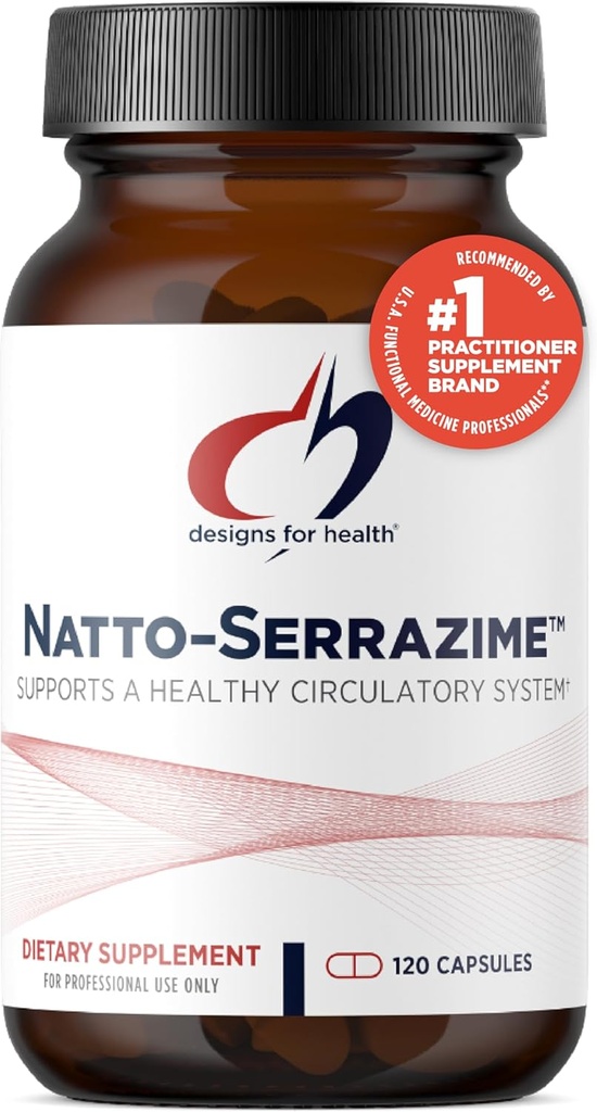 Σχέδια για την Υγεία Nattokinase με Serrapeptidase - Natto-Serrazime + Proteolytic Enzymes - Σχεδιασμένο για την υποστήριξη ενός Υγιούς Κυκλοφορικού Συστήματος + Ανοσοποιητική Υγεία - Συμπλήρωμα Μη ΓΤΟ (120 Κάψουλες)