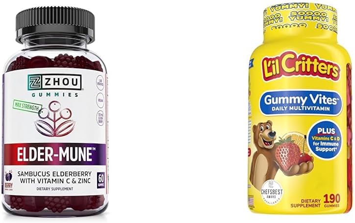 ZHOU Διατροφή Gummy Multivitamin, 60 & 190 Gummies