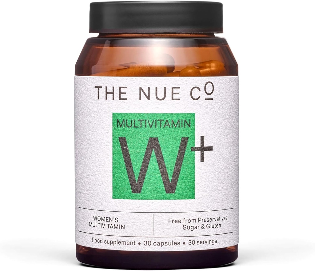 Η Nue Co. Γυναίκες MULTIVITAMIN συμπλήρωμα- υποστηρίζει την ενέργεια, την ασυλία, εστίαση, Vegan, χωρίς γλουτένη, 30 κάψουλες