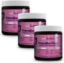SUNBIOTICS Friendlier Flora - Kids Prebiotic and Probiotic Powder Supplement with 5 Billion CFUs of 5 Probiotic Strains for Good Gut Flora, Immune System, & Balanced Microbiome - Berry, (Pack of 3)