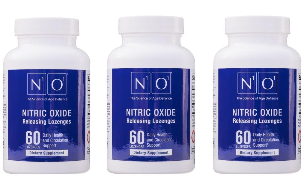 N1O1 Νιτρικό οξείδιο Lozenges για την υποστήριξη της υγείας της καρδιάς - Συμπλήρωμα διατροφής για τη ροή του αίματος, την οξυγόνωση και την πίεση του αίματος - 180 κόμης