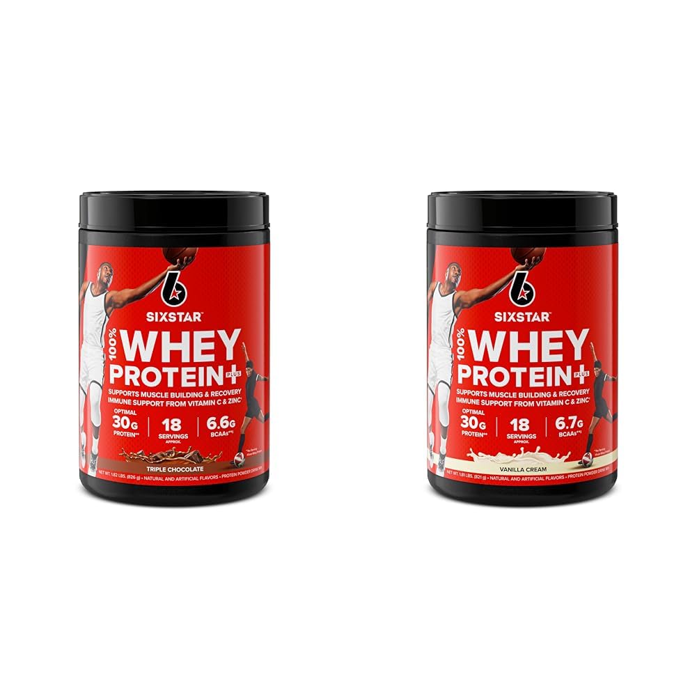 Six Star Elite Series 100% πρωτεΐνη Whey Plus τριπλή σοκολάτα 1.8lbs US & Elite Series 100% πρωτεΐνη Whey Plus κρέμα βανίλια 1.8lbs US
