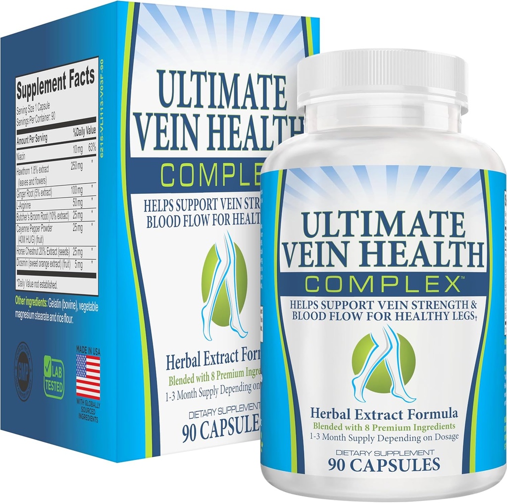 8-σε-1 Συμπληρώματα Κυκλοφορίας Υγείας Vein & Leg 
