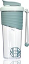 Φιάλη Shaker πρωτεΐνης 24oz – Διαφανές Tritan με την κλίμακα μέτρησης, σιλικόνης Grip & Teal Shaker Ball – Ιδανικό για την πρωτεΐνη Shakes, Smoothies, και Συμπληρώματα