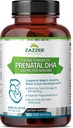 Zazzee Extra Strength Προγεννητική DHA 500 mg, 180 Enteric Coated Softgels, 1000 mg Omega 3’s, 1000 UI Βιταμίνη D3, Burp Free, Χωρίς Αλιευτική Επίγευση, Superior Trigreede Form, Καθαρό ιχθυέλαιο βαθιάς θάλασσας