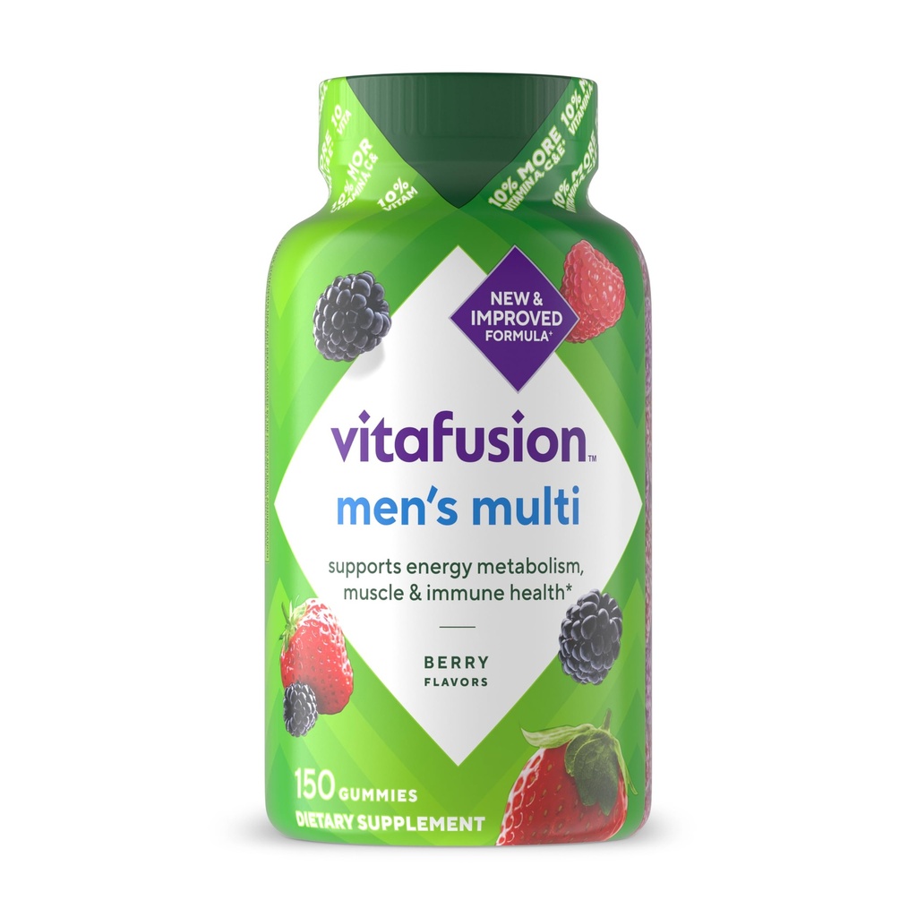 Vitafusion Men's Multivitamin Gummy | 150 Gummies for Adult Men | Berry Flavor | Gluten and Dairy-Free Vitamin Supplement