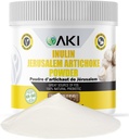 AKI Inulin Jerusalem Artichoke Powder (6oz/170g) Καλό σε ίνες & προβιοτικό, ιδανικό για καφέ, smoothies, χυμός & άλλα γεύματα - Vegan, χωρίς γλουτένη (Pack of 1)