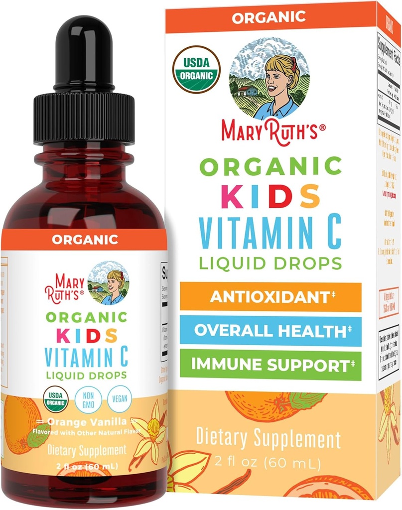 MaryRuth Organics USDA Kids Vitamin C Drops 