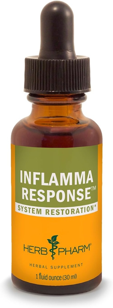 Herb Pharm Inflamma Response Liquid Herbal Formula with Turmeric Liquid Extract, 1 Fl Oz
