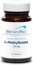 MethylPro L- Methylfolate 7, 5 mg - L Folate μεθύλιο, συμπλήρωμα μεθυλοφολικού οξέος για γυναίκες & άνδρες, μεθυλιωμένη βιταμίνη Β9 (5- MTHF) για την υγεία του εγκεφάλου, την εστίαση, και την ηρεμία - 90 κάψουλες (Pack of 1)