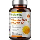 biophix Βιταμίνη D-3 10000 IU Υψηλής ισχύος 120 Softgels - Υψηλής ισχύος μη GMO χωρίς σόγια Υποστηρίζει Ισχυρά οστά ανοσοποιητική υγεία