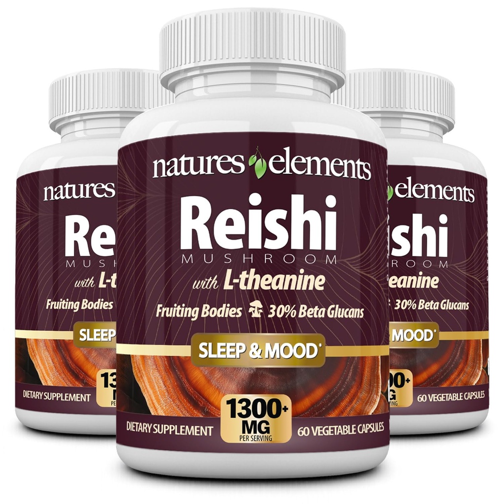 Reishi εκχύλισμα μανιταριών – 10:1 Συγκέντρωση – 1000mg – 60 δισκία – Συσκευασία των 3 – ανοσοποιητική υποστήριξη – χορτοφαγική ασφάλεια – Χωρίς γλουτένη – Ganoderma Lucidum