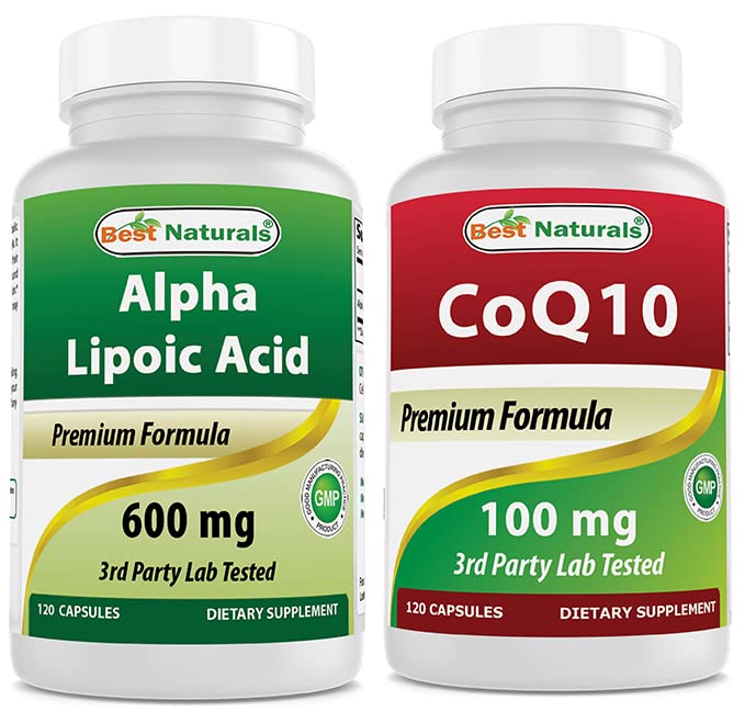 Best Naturals Alpha Lipoic Acid 600 mg & COQ10 100 mg