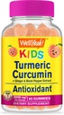 WellYeah Turmeric Curcumin with Black Pepper Gummies for Kids - Φυσική Ανοσολογική Υποστήριξη, Κοινή και Μυική Υγεία, Digestive Υγεία, και λειτουργία του εγκεφάλου - Μη-GMO, Vegan, Χωρίς Γλουτένη - 60 κόμης