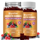 Bromelain, με ψευδάργυρο, βιταμίνη C, Elderberry για τον πνεύμονα ανοσοποιητικό συμπλήρωμα υποστήριξης για παιδιά ενήλικες, καρδιοαγγειακό, υποστήριξη γήρανσης μασώμενες βιταμίνες, Vegan, 120 Count