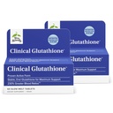 Terry Naturally Clinical Glutathione - Antioxidant Supplement for High Absorption - Dietary Supplement with L-Glutathione - Vegan Supplement to Support Cell Health - 60 Slow Melt Tablets (Pack of 2)