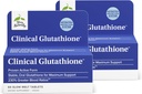 Terry Naturally Clinical Glutathione - Antioxidant for High Absorption - Dietary Supplement with L-Glutathione - Vegan Supplement to Support Cell Health - 60 Slow Melt Tablets (Pack of 2)