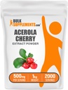 BulkSupplements.com Acerola Cherry Extract Powder - Natural Vitamin C Supplement, Acerola Cherry Powder - Vegan & Gluten Free, 500mg ανά Σερβίρισμα, 1kg (2,2 lbs) (Pack of 1)