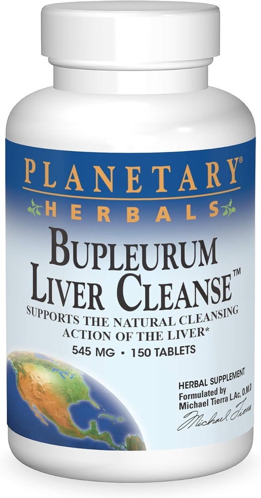 Planetary Herbals Bupleurum Liver Cleanse, Υποστηρίζει τη φυσική δράση καθαρισμού του ήπατος *, 545 mg - 150 δισκία