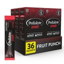 Pedialyte Sport Ηλεκτρολυτική σκόνη, γρήγορη ενυδάτωση με 5 βασικούς ηλεκτρολύτες για την υποστήριξη μυών πριν, κατά τη διάρκεια, & μετά την άσκηση, Punch φρούτων, 0.49 Oz Sachets 6 Count (Pack of 6)