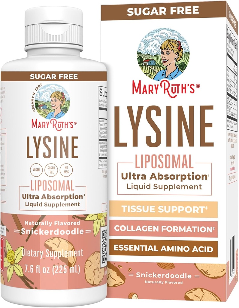 Vegan Lysine Supplement by MaryRuth's | Ultra Absorption | Lysine 500mg | Collagen Formation Support | Immune Support Supplement | Health & Wellness | Non GMO | Gluten Free | 30 Servings