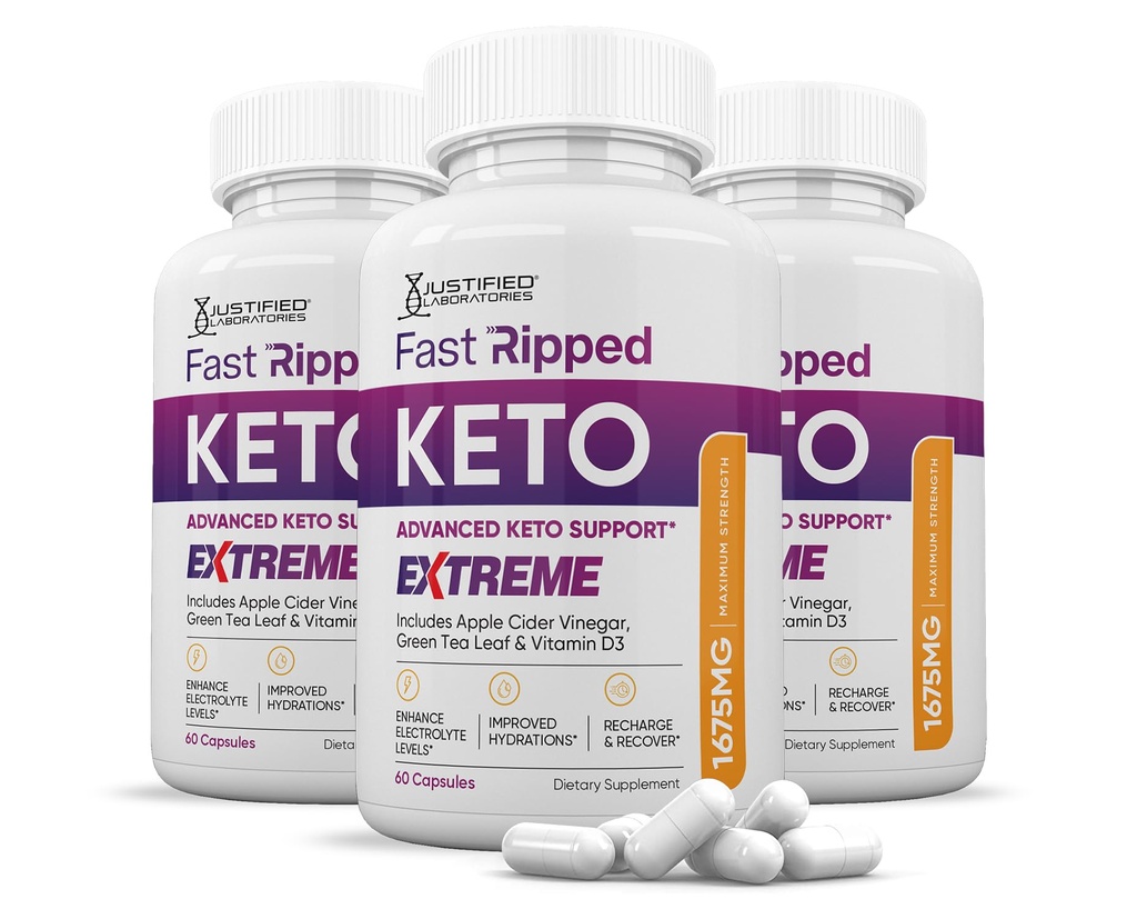 (3 Pack) Fast Riped Keto ACV Extreme Pills 1675MG Keto Υποστήριξη Blend Κάψουλα Εναλλακτική για Keto ACV Gummies Formulated Apple Cider Virgin Olive Oil Powder Green Tea Leaf 180 κάψουλες
