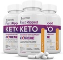 (3 Pack) Fast Riped Keto ACV Extreme Pills 1675MG Keto Υποστήριξη Blend Κάψουλα Εναλλακτική για Keto ACV Gummies Formulated Apple Cider Virgin Olive Oil Powder Green Tea Leaf 180 κάψουλες
